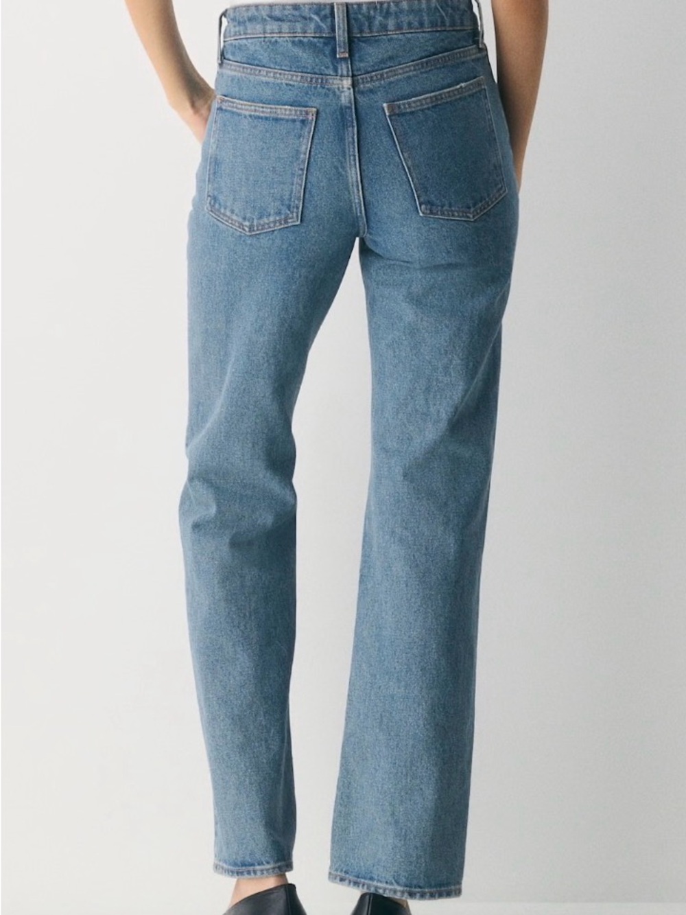 Denim Forum Sharon Classic Mid-Rise Straight Jean Vintage Medium Blue - Picture 2 of 5